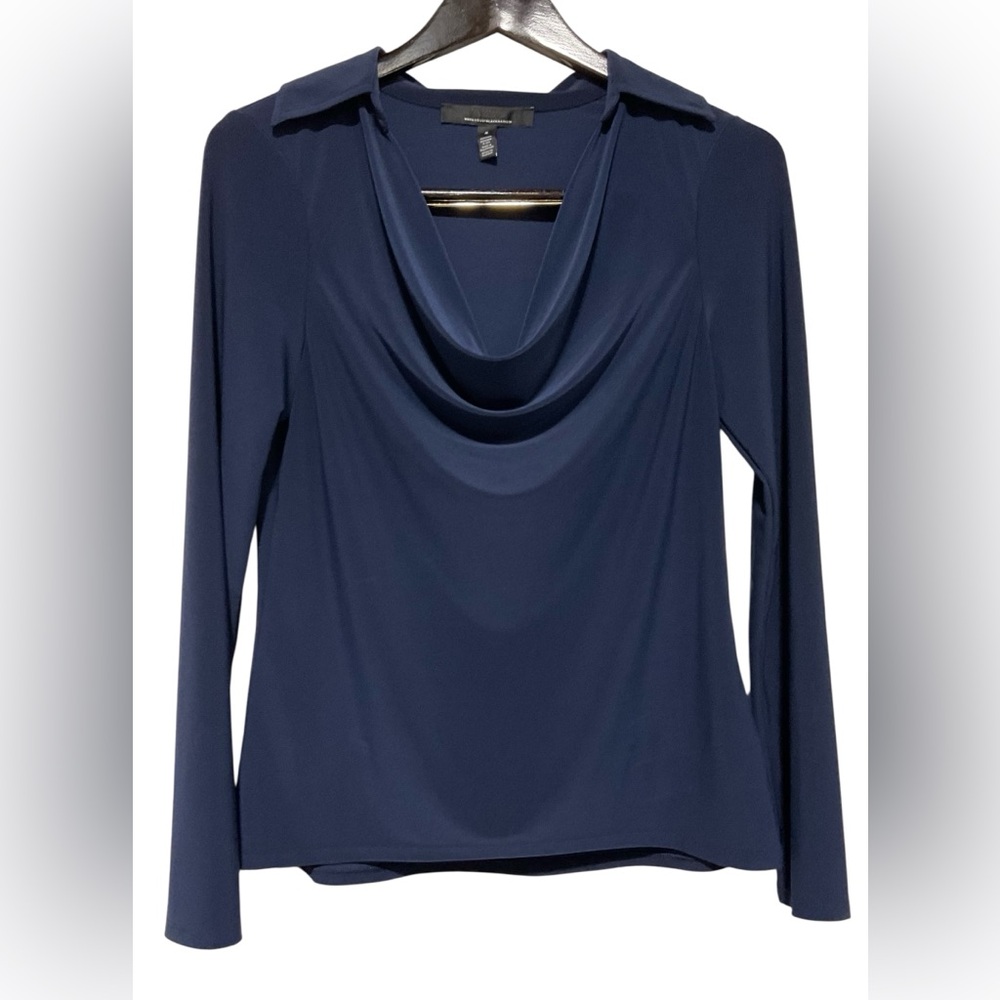 White House Black Market Collar Cowl Neck Long Sleeve Top In Women’s Size S